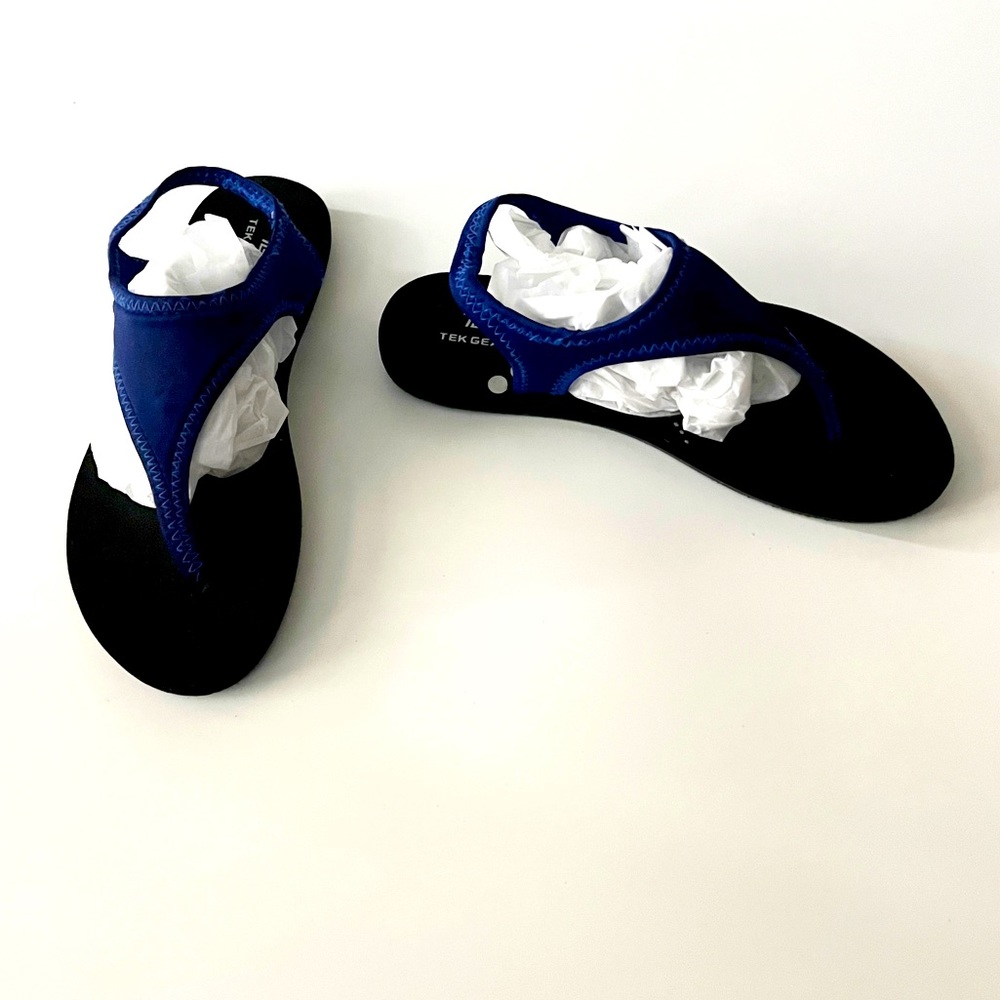 Tek Gear Royal Blue Nylon Thong Flip Flop Sandals - Size 6.5“ Approx. 9.5” Long